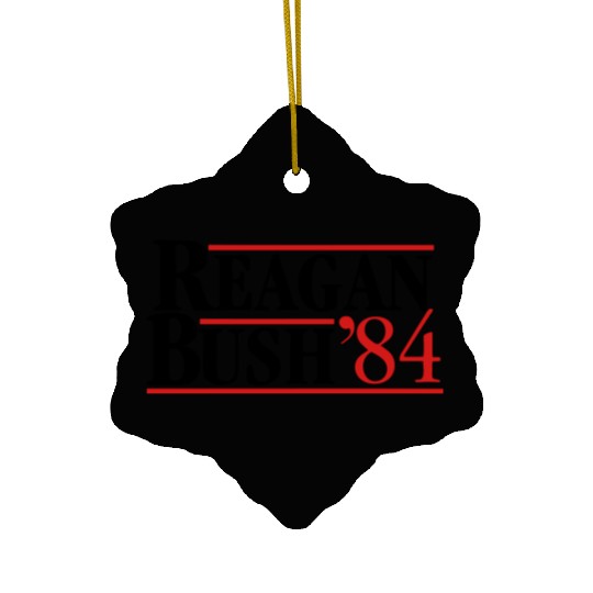 Reagan Bush '84 Ceramic Ornaments