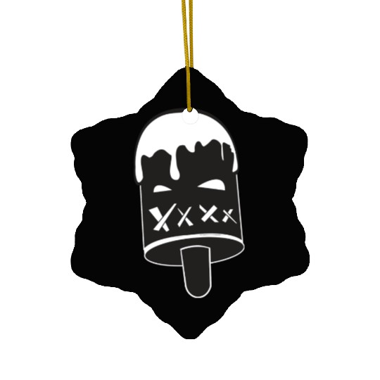 mean ice cream Ceramic Ornaments