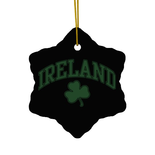 Ireland with Shamrock Ceramic Ornaments