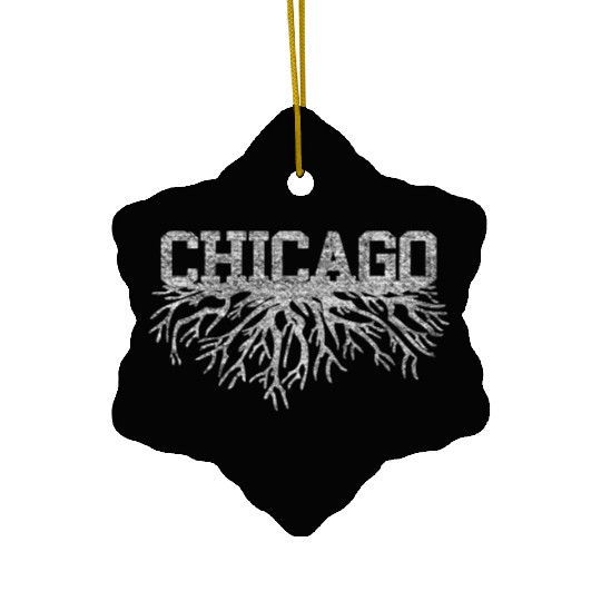 Chicago Rooted Raised Roots Ceramic Ornaments