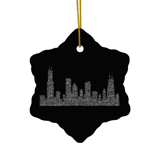 Hog Butcher Chicago Skyline Ceramic Ornaments