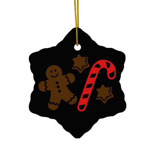 Lebkuchen Gingerbread man Ceramic Ornaments