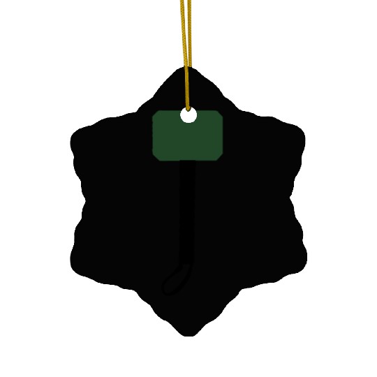 Thor Hammer Silhouette Ceramic Ornaments