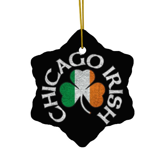 Chicago Irish Shamrock Apparel Ceramic Ornaments