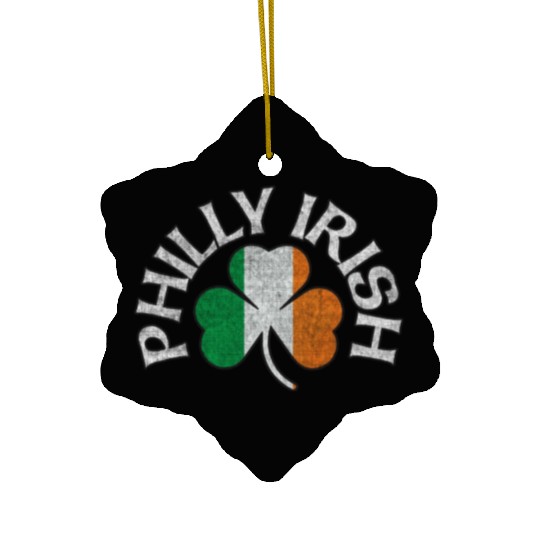 Philly Irish Shamrock Flag Apparel Ceramic Ornaments