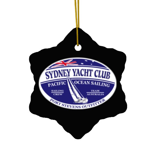 Pacific ocean sailing - Sydney Yacht Club Ceramic Ornaments
