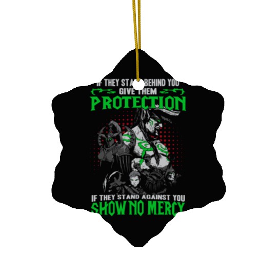 Warcraft-If they stand against you show no mercy Ceramic Ornaments