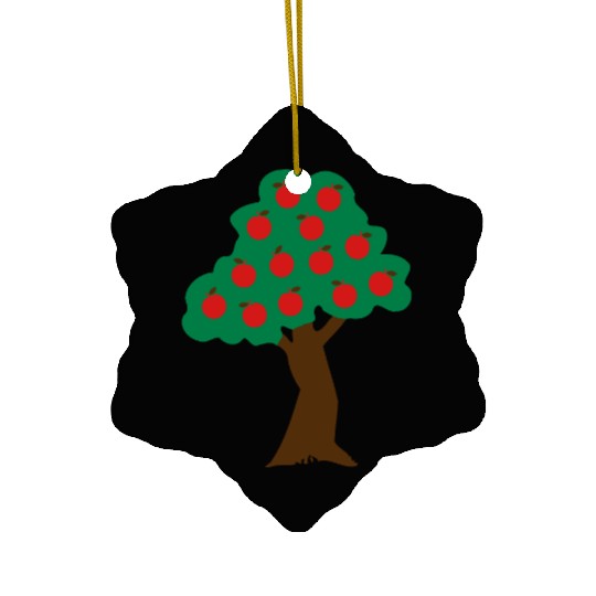 ♥ټApple Tree-Eat More Awesome Fruitټ♥ Ceramic Ornaments