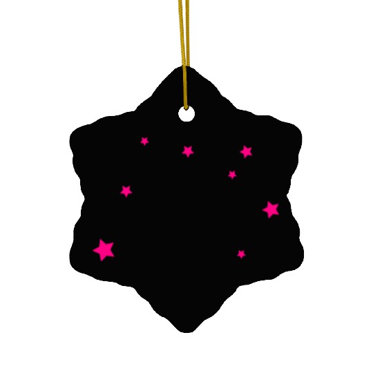 Stars, Pink, Bling Bling Ceramic Ornaments