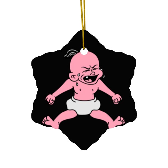 angry cry crying angry roar flaming nerves loud wh Ceramic Ornaments