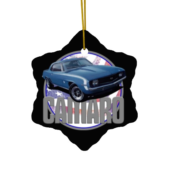 Bold Camaro in Blue Ceramic Ornaments