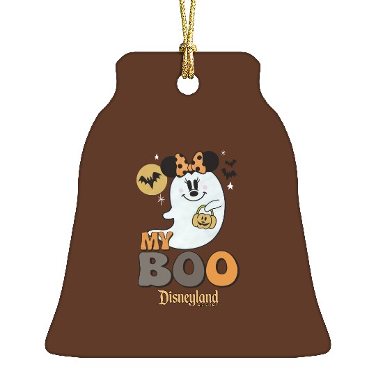 Disney Park My Boo Ghost Minnie Mouse Disneyland Halloween Ceramic Ornaments