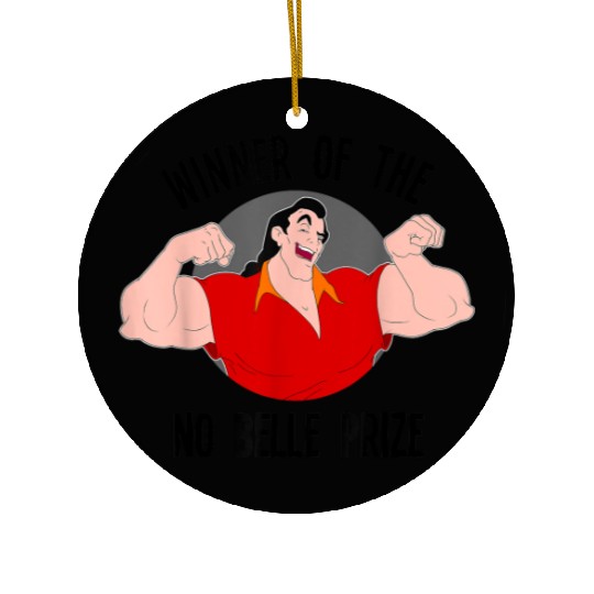Disney Beauty and the Beast Gaston Winner No Belle Prize Ceramic Ornaments