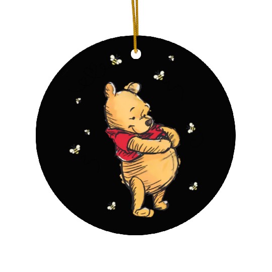 Disney Winnie the Pooh Ceramic Ornaments, Pooh Bear with Bee Ceramic Ornaments