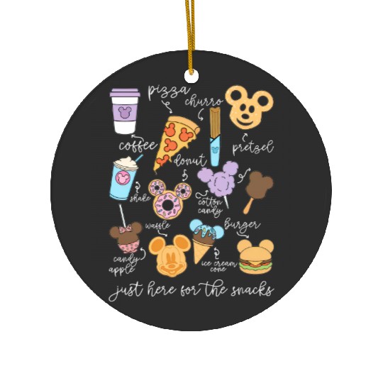 Disney Snacks Ceramic Ornaments, Disney Family Ceramic Ornaments, Disney Trip Ceramic Ornaments