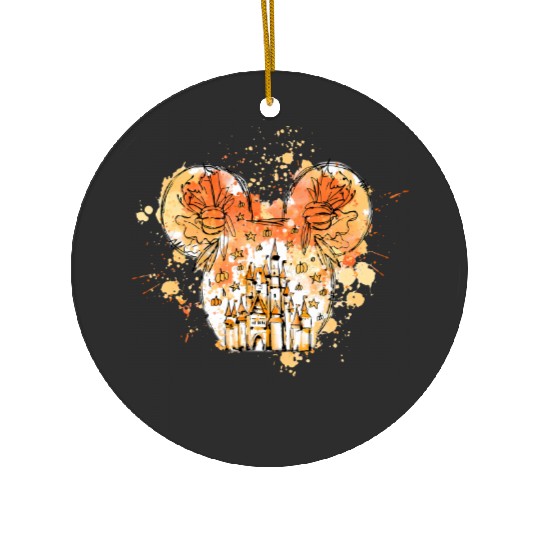 Disney Thanksgiving Ceramic Ornaments, Disney Fall Ceramic Ornaments, Magic Kingdom Fall Ceramic Ornaments, Disney Fall Castle Ceramic Ornaments