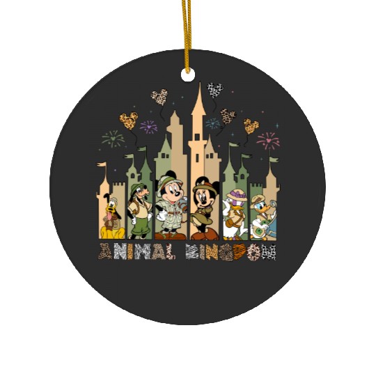 Disney Animal Kingdom Ceramic Ornaments, Magic Kingdom Ceramic Ornaments, Disney Leopard Print