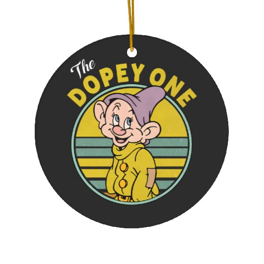 Retro 90s Vintage The Dopey One Ceramic Ornaments, Disney Snow White And Seven Dwarfs Ceramic Ornaments