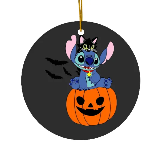 Stitch Halloween Disney Ceramic Ornaments, Disney Halloween Ceramic Ornaments