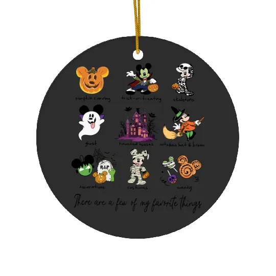 Disney Halloween Ceramic Ornaments, Disney Halloween Favorite Things Ceramic Ornaments
