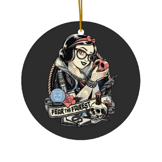 Vintage Disney Snow White Princess Ceramic Ornaments, Fear The Fairest Ceramic Ornaments, Disney Princess Ceramic Ornaments