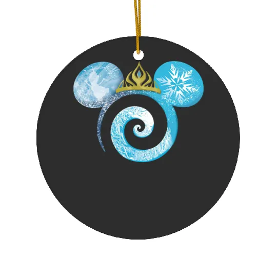 Elsa Ceramic Ornaments,  Mickey Ears Ceramic Ornaments, Cute Disney Princess Ceramic Ornaments, Disneyworld  Family Ceramic Ornaments