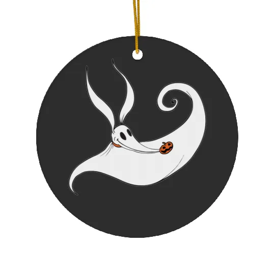 Disney Halloween Nightmare Before Christmas Zero Pumpkin Ceramic Ornaments