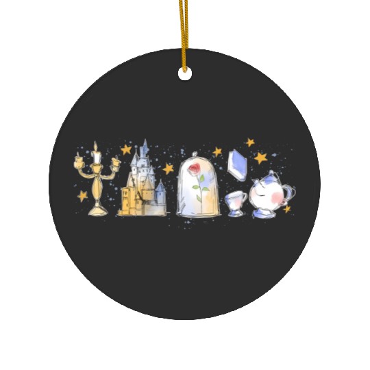 Disney Princess Belle Fall Ceramic Ornaments, Beauty and the Beast Characters Ceramic Ornaments, Belle Disney World Ceramic Ornaments