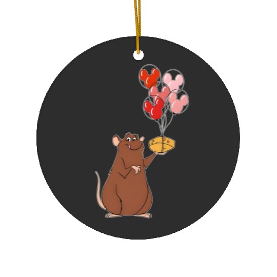 Disney Emile Balloon Mickey Ears Ceramic Ornaments, Remy's Ratatouille