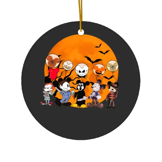 Disney Mickey Horror Characters Halloween Ceramic Ornaments