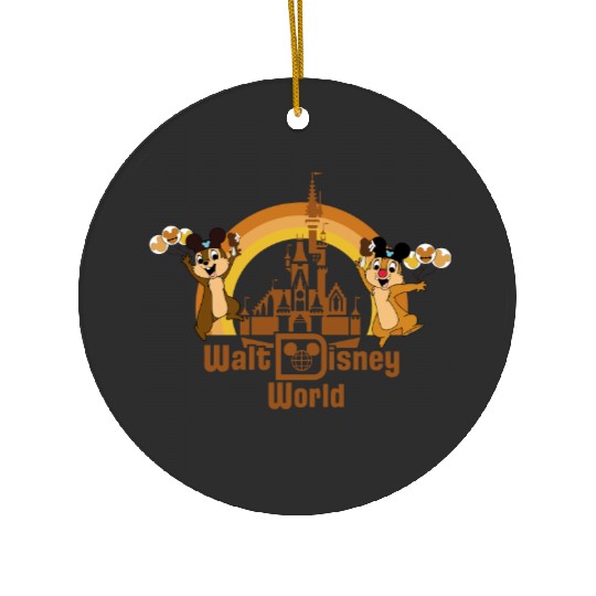 Disneyland Chip and Dale Ceramic Ornaments, WDW Chip n Dale Ceramic Ornaments,