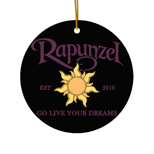 Disney Tangled Rapunzel Go Live Your Dream Ceramic Ornaments