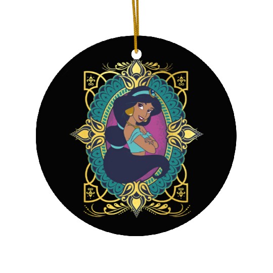 Vintage Princess Jasmine Ceramic Ornaments, Retro Disney Princess Ceramic Ornaments