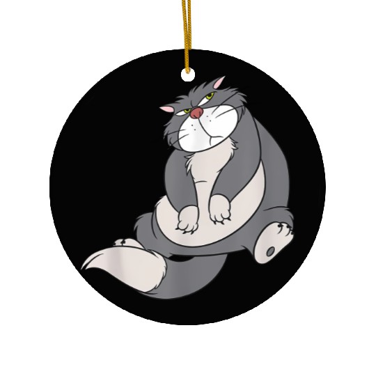 Annoyed Cute Lucifer Cat Ceramic Ornaments, Cinde Ceramic Ornaments, Disney Villains Ceramic Ornaments