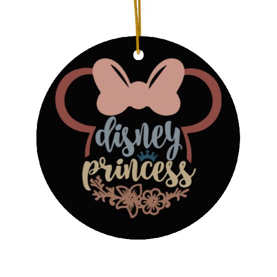 Princess Disney Floral Ceramic Ornaments, Disney Princess