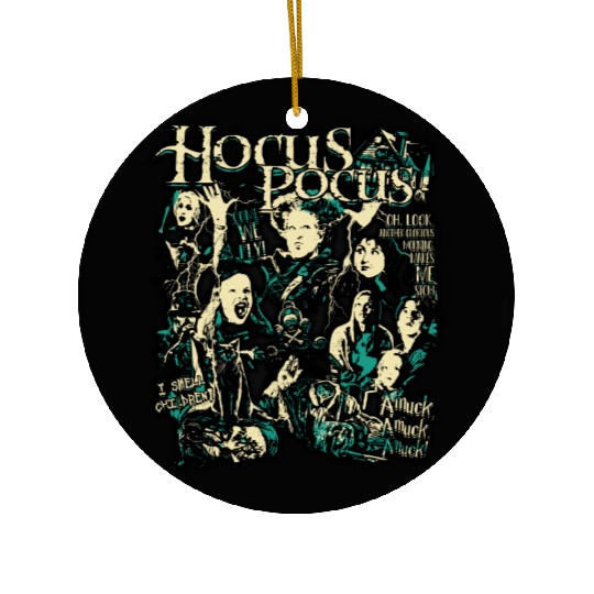 Retro Hocus Pocus  Ceramic Ornaments, Sanderson Sisters Disney Witches Ceramic Ornaments, Vintage Spooky Vibes Ceramic Ornaments