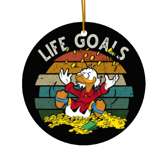 Retro Disney Ducktales Scrooge Goals McDuck Duck Tales Portrait  Vintage Style  Family Matching Ceramic Ornaments Cool Gift Ideas Men Women Ceramic Ornaments