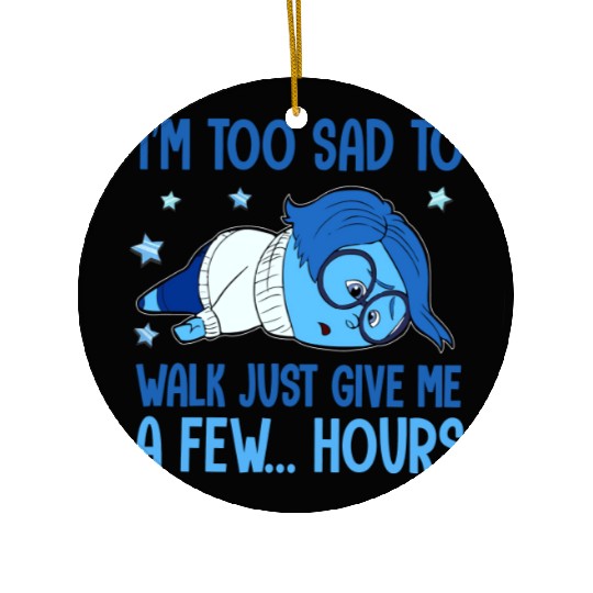 Disney Inside Out Sandness Too Sad To Walk Ceramic Ornaments, Sadness Ceramic Ornaments