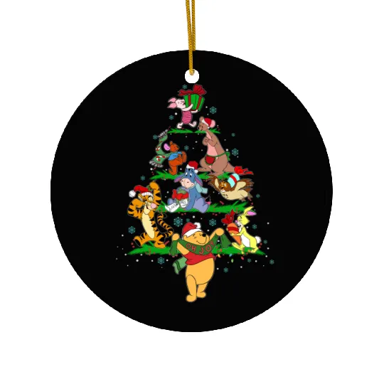 Winnie The Pooh Disney Christmas Tree Ceramic Ornaments, Vintage Disney Xmas Ceramic Ornaments