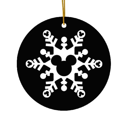 Epcot Mickey Snowflake Ceramic Ornaments, Disney Christmas Ceramic Ornaments