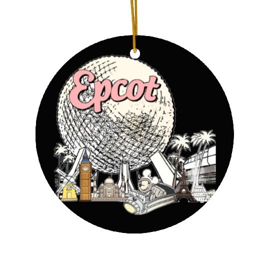 Disney Epcot  Ceramic Ornaments, Epcot World Tour Ceramic Ornaments, Epcot Center 1982 Ceramic Ornaments