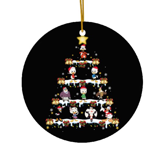 Disney DuckTales Christmas Tree and Lights Ceramic Ornaments
