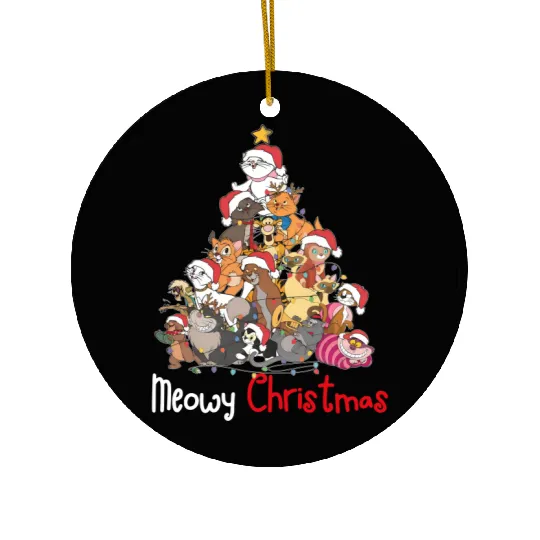 Disney Cat Tigger Marie Cheshire The Aristocats Meowy Christmas Ceramic Ornaments