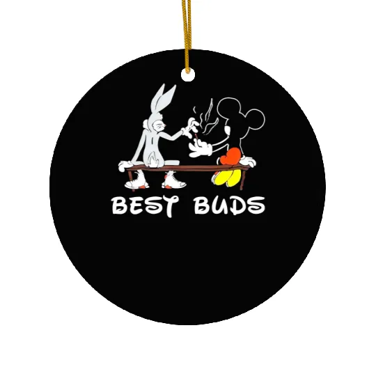 Best Buds Disney Ceramic Ornaments - Bugs Bunny & Mickey Mouse cotton Ceramic Ornaments, Graphic Ceramic Ornaments for men, women, Unisex,  Gifts
