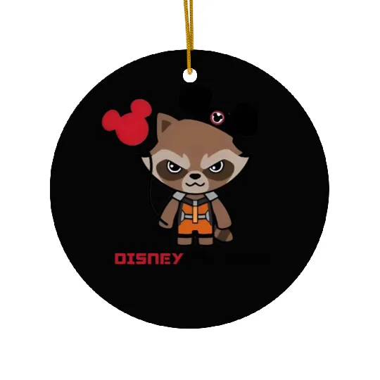 Disney Rocket Raccoon Mickey Ears Ceramic Ornaments, Disney Guardians Of The Galaxy Ceramic Ornaments