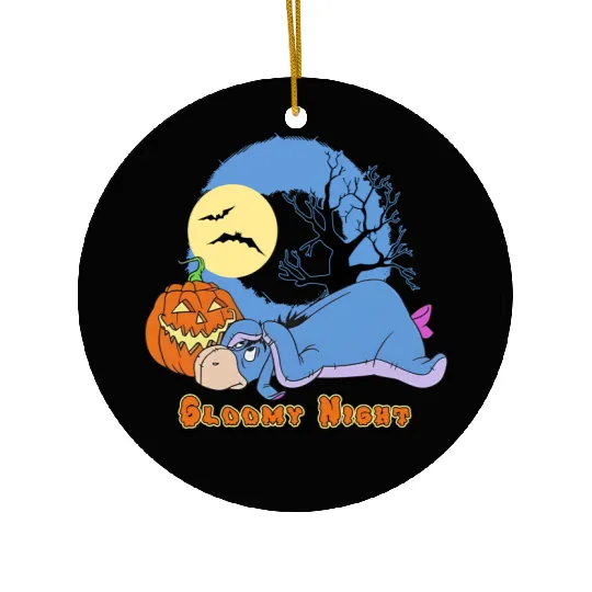 Bloomy Night Eeyore Halloween Ceramic Ornaments, Disney Eeyore Winnie The Pooh Halloween Ceramic Ornaments