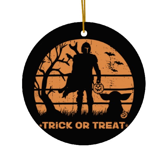 Star Wars Halloween Ceramic Ornaments, Disney Halloween Ceramic Ornaments, Mandalorian Trick or Treat