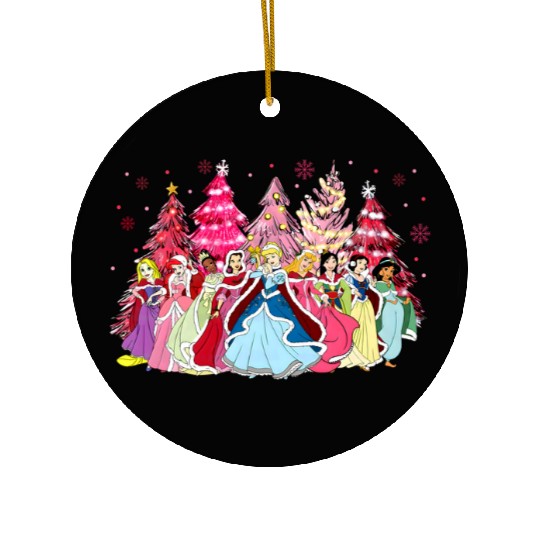 Disney Christmas Princess Ceramic Ornaments, Princess Christmas Castle Ceramic Ornaments, Disney Princess Ceramic Ornaments, Disney Holiday Ceramic Ornaments