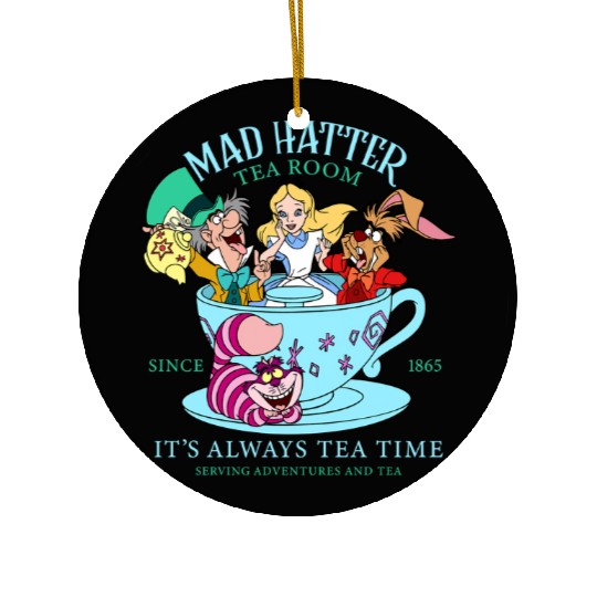 Vintage Alice in Wonderland Ceramic Ornaments, Mad Hatter Ceramic Ornaments, Tea Party Ceramic Ornaments, Disney Family Vacation, Disneyland Trip