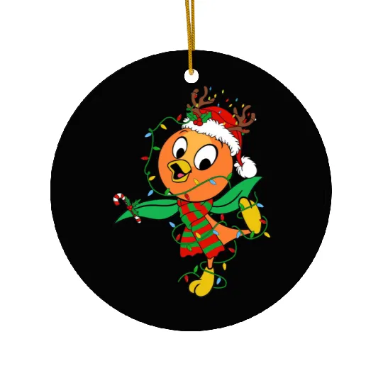 Disney Orange Bird Santa Costume Christmas Lights Ceramic Ornaments
